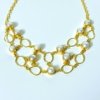 14 kt gold polish statement choker with paerls and 2 layers with pearl earrings trending jewellery by silly owl (4)