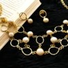 14 kt gold polish statement choker with paerls and 2 layers with pearl earrings trending jewellery by silly owl (6)