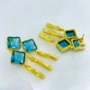 14k gold plated premium dangler earrings with turquoise blue zirconia natural stones by silly owl gold jewellery (4)