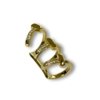 3 line gold finish with artificial diamonds ear claw ear cuffs by silly owl