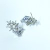 Diamond western elegant studs with artificial diamond a silver finish anti tarnish jewellery by silly owl(1)