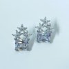 Diamond western elegant studs with artificial diamond a silver finish anti tarnish jewellery by silly owl(2)