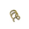 Simple 3 line gold finish with artificial diamonds ear claw ear cuffs by silly owl (3)