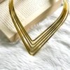 Vintage gold finish brass jewllery hansali 5 line choker necklace trending jewellery by silly owl