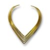 Vintage gold finish brass jewllery hansali 5 line choker necklace trending jewellery by silly owl (4)