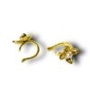 gold finish flower with pearl ear claw pair gold ear cuffs by silly owl