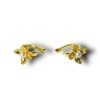 gold finish flower with pearl ear claw pair gold ear cuffs by silly owl (1)