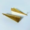 vintage gold polish brushed finish statement triangular earrings by silly owl trending earrings