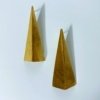 vintage gold polish brushed finish statement triangular earrings by silly owl trending earrings (1)