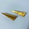 vintage gold polish brushed finish statement triangular earrings by silly owl trending earrings (3)