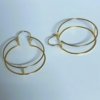 Geometric jumbo gold finish hoop earrings anti tarnish and hypoallergenic by silly owl