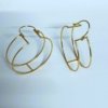 Geometric jumbo gold finish hoop earrings anti tarnish and hypoallergenic by silly owl (1)