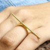 Minimalist single line trending gold ring by Silly owl jewellery