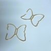 Minimalistic trending gold finish anti tarnish hypoallergenic butterfly earrings by silly owl