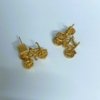 Vintage gold finish tricycle statement stud earrings by silly owl