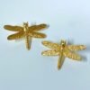 Anti tarnish animal collection gold finish dragon fly stud earrings by silly owl (4)