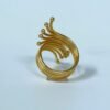 Gold finish adjustable party ring wrap around design by silly owl (1)