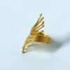 Gold finish adjustable party ring wrap around design by silly owl (3)