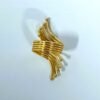 Gold finish adjustable party ring wrap around design by silly owl (6)