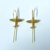 Gold finish air plane quirky earrings ear cuff ear needle earrings by silly owl (2)