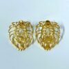 Gold finish animal collection lion studs anti tarnish earrings by silly owl (1)