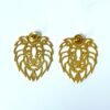 Gold finish animal collection lion studs anti tarnish earrings by silly owl (2)