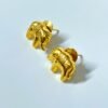 Gold finish anti tarnish cute traditional elephant stud earrings by silly owl