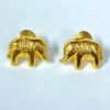 Gold finish anti tarnish cute traditional elephant stud earrings by silly owl (1)