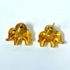 Gold finish anti tarnish cute traditional elephant stud earrings by silly owl (2)