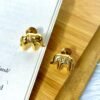 Gold finish anti tarnish cute traditional elephant stud earrings by silly owl (5)