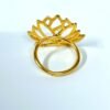 Gold finish anti tarnish lotus adjustable ring by silly owl (3)