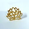 Gold finish anti tarnish lotus adjustable ring by silly owl (5)