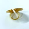 Gold finish hammered adjustable design anti tarnish party rings by silly owl (1)