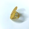 Gold finish hammered adjustable design anti tarnish party rings by silly owl (2)