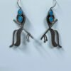 Hanging Krishna basuree oxidised earrings with blue stone by silly owl Jewelry (3)