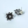 Minimal diamond studs with tribal traditional design oxidised stud earrings by silly owl