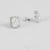 sterling silver 925 jewelry princess cut solitaire earrings with aaa+ zircon by silly owl elegant anti tarnish waterproof jewelry (3)