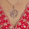 sterling silver ek onkar sikh punjab pendant 925 silver jewelry by silly owl anti tarnish waterproof jewlery (3)