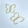 minimalist gold plated butterfly hoops by silly owl anti tarnish jewelry(1)