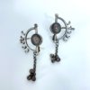 ashoka chakra boho earrings stud ear cuffs by silly owl anti tarnish brass jewelry (1)