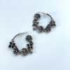 floral oxidised black polish hoop earrings by silly owl anti tarnish brass jewellery (2)