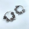 floral oxidised black polish hoop earrings by silly owl anti tarnish brass jewellery (3)