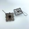 square with frill motfis and black monalisa stone oxidised hanging earrings by silly owl anti tarnish jewelry (7)