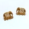 Motif elephant cut out statement stud earrings made of brass by sily owl anti tarnish jewellery (2)