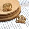 Motif elephant cut out statement stud earrings made of brass by sily owl anti tarnish jewellery (5)